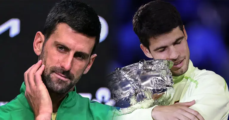 নোভাক জকোভিচ; শিরোপা হাতে কার্লোস আলকারাজ